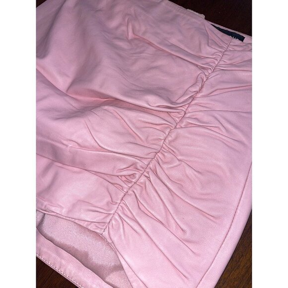 LAMARQUE X REVOLVE Aricia Leather Skirt in Orchid Pink 2 New Mini - Picture 5 of 9